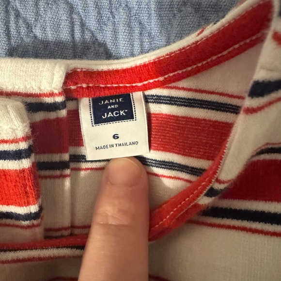 Janie and Jack Stripe Romper size 6 - Picture 3 of 3